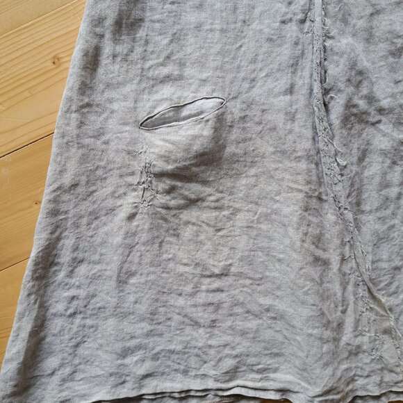 Handmade RAW LINEN Wrap dress - Picture 4 of 5